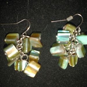 Abalone Shell drop earrings.
